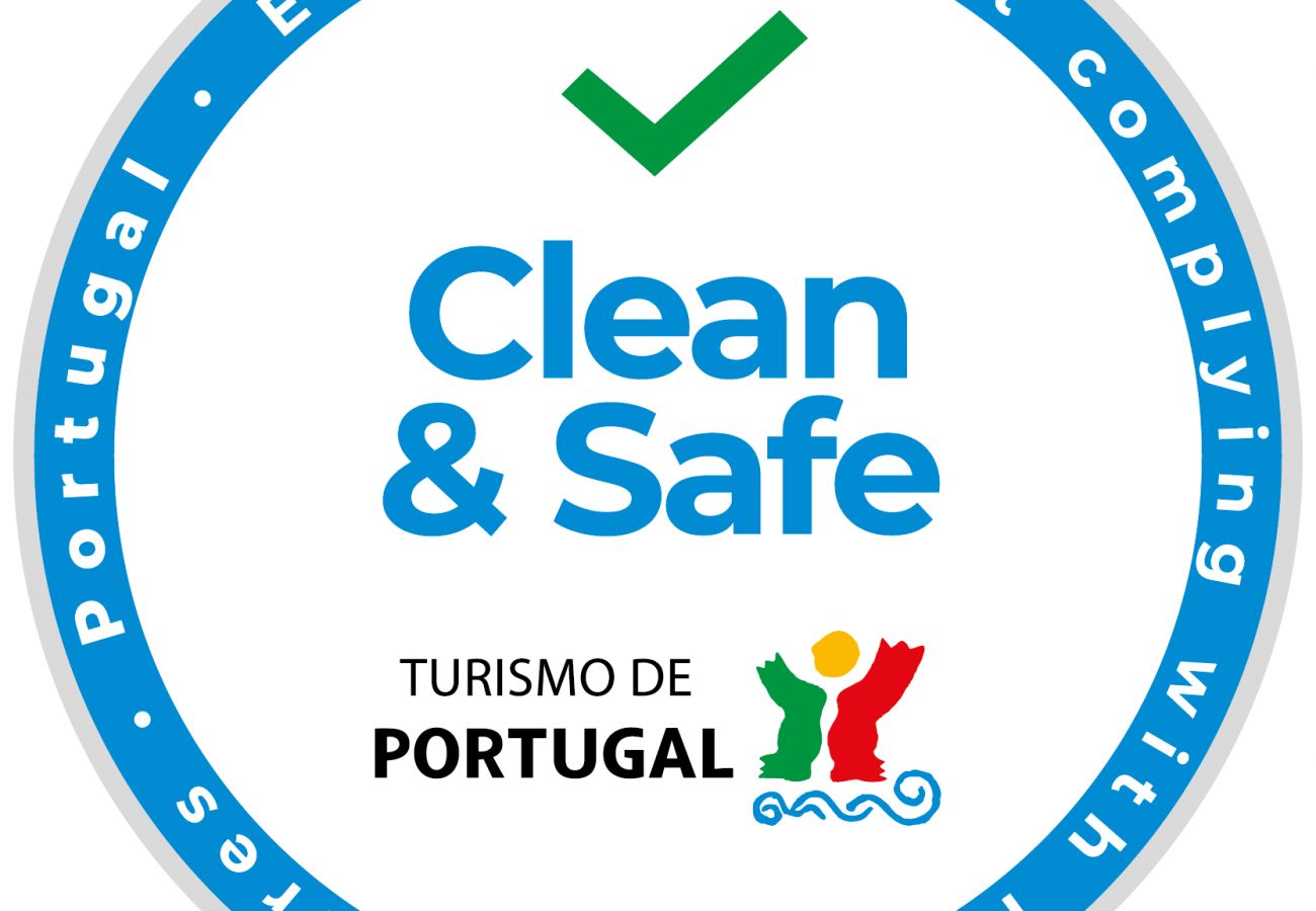 clean & safe do alojamento Black & White Seguimos as normas e regras para o bem estar dos nossos hóspedes