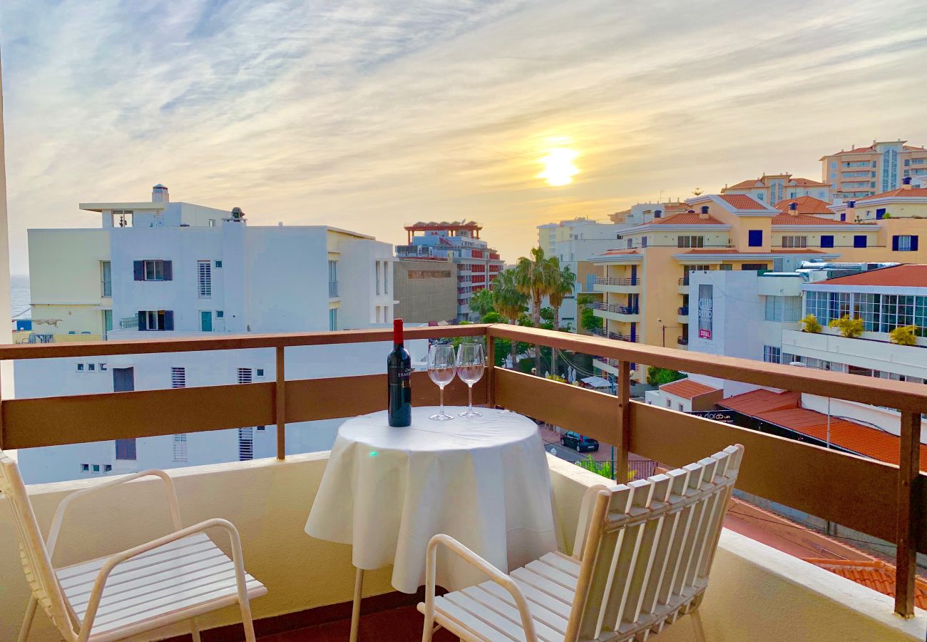 Accommodation balcony with sunset Balcony of the accommodation with a magnificent view to watch the sunset