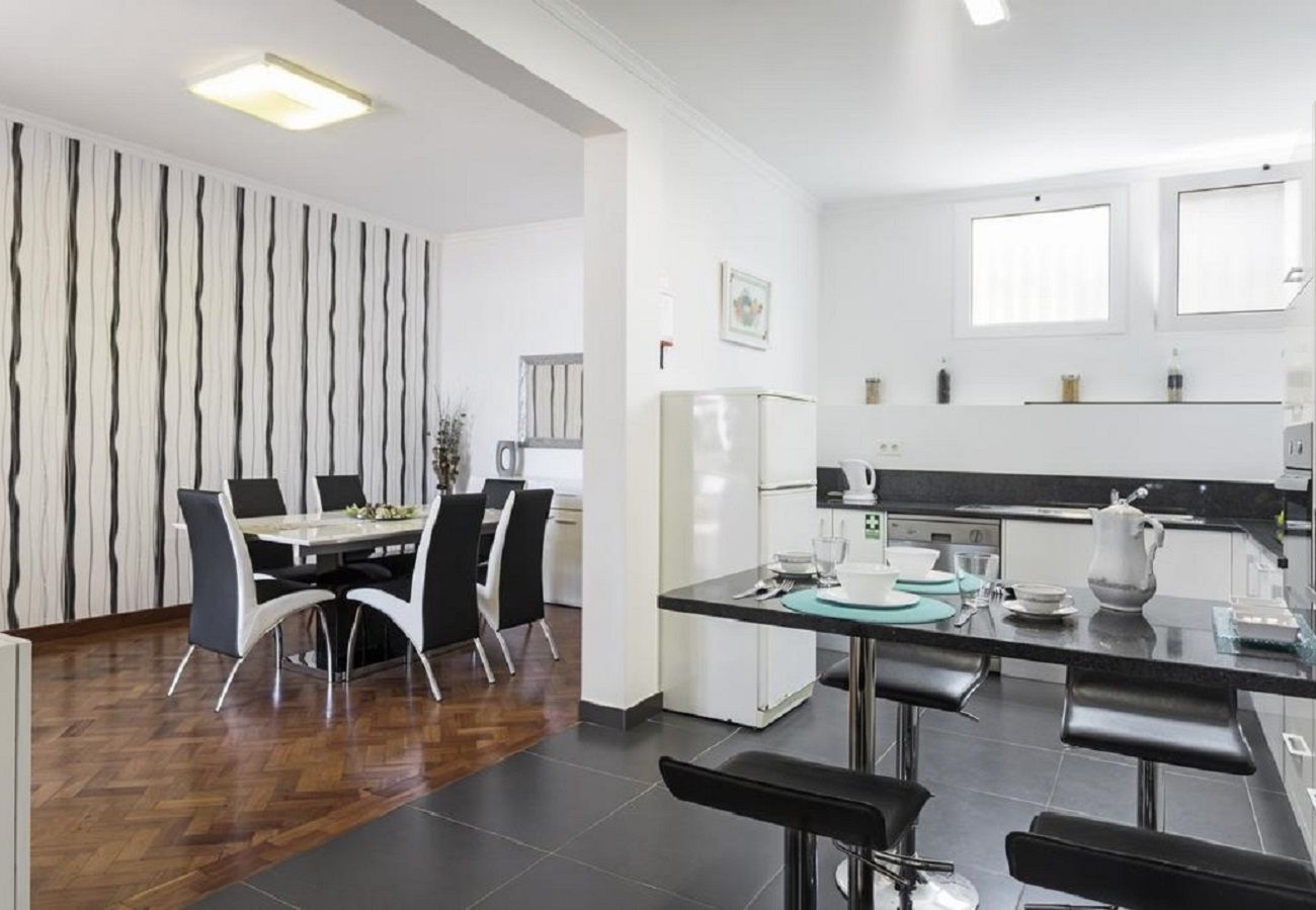 Open space kitchen and dining room Spacious open space kitchen and dining room